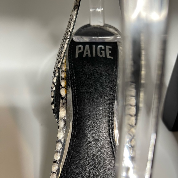 Anthropologie Paige Snake Embossed Goat Leather Women’s Size 6. Cream, Gray, Blk - Picture 9 of 15